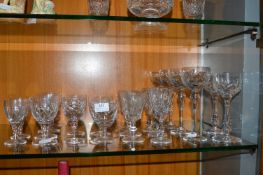 Cut Lead Crystal Wine Glasses