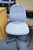 Grey Fabric Swivel Desk Chair