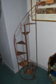 Display Stand in the form of a Spiral Metal Staircase