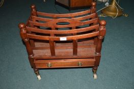 Newspaper Rack with Lower Drawer