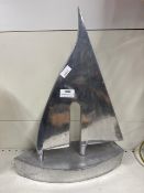 Metal sailing boat ornament