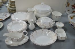 Wedgwood Pink Garland Pattern Tableware 20+pcs, plus Large White Tureen