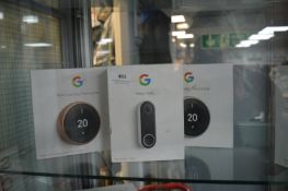 *2x Google Nest Learning Thermostats, 1x Doorbell