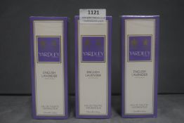 3x Yardley English Lavendar 125ml EDT