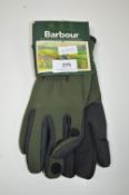 Pair of Barbour Green Neoprene Gloves