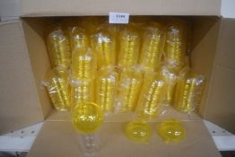*Large Quantity of 6cm Fillable Yellow Acrylic Baubles