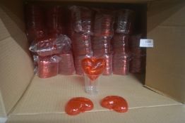 *Quantity of Fillable Red Acrylic Heart Baubles