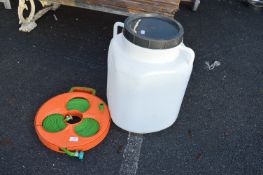 Hose Reel and a Large Storage Canister