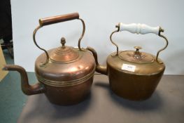 2x Copper Kettles