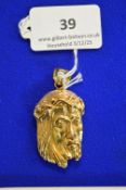 18ct Gold Jesus Pendant ~5.2g