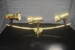 2x Brass Effect Triple Bow Spotlights