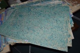 60+ A1 Sheets of Hand Marbled Paper