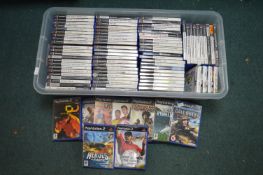 Large Storage Box Containing PlayStation 2 Games