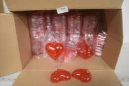 *Quantity of Large Fillable Red Acrylic Heart Baubles