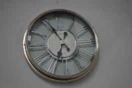 Glass & Chrome Wall Clock