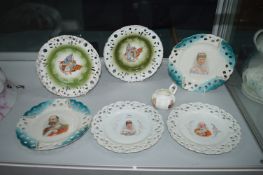 6x Royal Commemorative Ribbon Plates