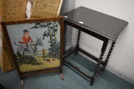 Barley Twist Table and a Fire Screen