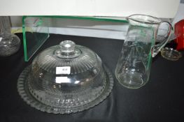 Glass Cake Dome, and a Lemonade Jug