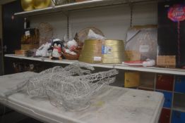 *Large Quantity of Christmas Decorations (salvage) Including Lighting, Toys, and a Reindeer
