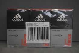 3x Adidas Team Force 50ml Revitalising Aftershaves
