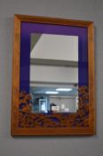 Inlaid Fretwork Design Mirror