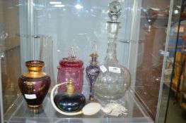 Cut Glass Decanter, Vases, Atomiser, etc.