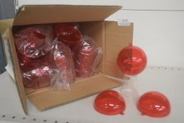 *Quantity of 8cm Fillable Red Acrylic Baubles