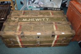 Vintage Wooden Travel Trunk
