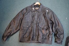 Ironsides Men’s Black Leather Jacket Size: XL