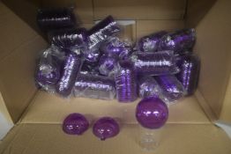 *Quantity of 6cm Fillable Purple Acrylic Baubles