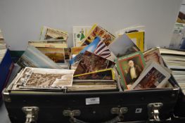 Collectors Reinforced Carry Case Containing Assorted Postcards