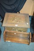 Brass Coal Box and Bookstand