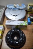 George Foreman Grill, Kenwood Electric Knife, and a Cake Mould