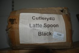*Box of ~500 Black Metal Latte Spoons