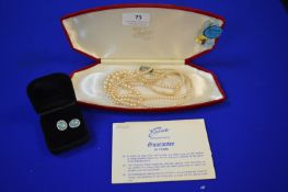Vintage Exquisite Simulated Pearls, and a Pair of Stud Earrings
