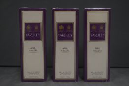 3x Yardley April Violets 125ml EDT