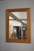 Large Pine Framed Mirror