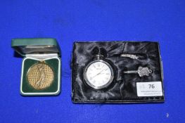Rethyo Pocket Watch Giftset, and Golfing Runners Up Medallion