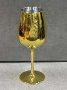 *Box of 48 Gold Plastic Wine Glasses