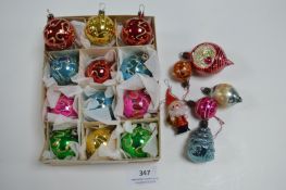 Vintage Glass Christmas Baubles