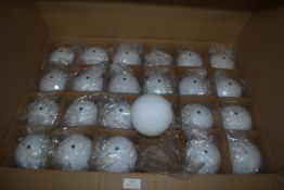 *Box of 48 White Disco Ball Cups