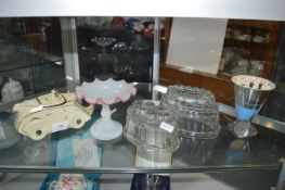 Saddler Art Deco Racing Car Teapot, Jelly Moulds, etc.