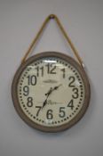 Decorative Wall Clock on Rope Hanger