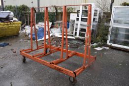 *Mobile Double Sided Glass Storage Rack