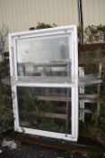 *Stillage Containing Two UPVC Sash Windows 126x191cm and 120x188cm