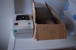 *Zebra TL 38844-Z Label Printer, and a Box of Labels