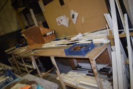 *Timber Framed Chop Saw Table 500x90cm x 98cm high (not including grinder or vice)