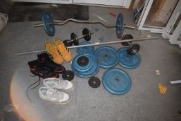 *Quantity of Body Sculpture Bar and Free Weights, Adidas Gizelle Trainers Size: 8, Lonsdale Boxing
