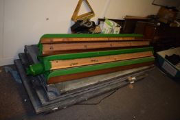 *Oak Framed Eight Leg Full Size Slate Bed Snooker Table with Accessories Including Billiard Table