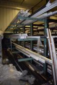 *Two Cantilever Four Tier Single Sided Storage Racks (welded back-to-back) ~5.6m long x 3m high x 2m